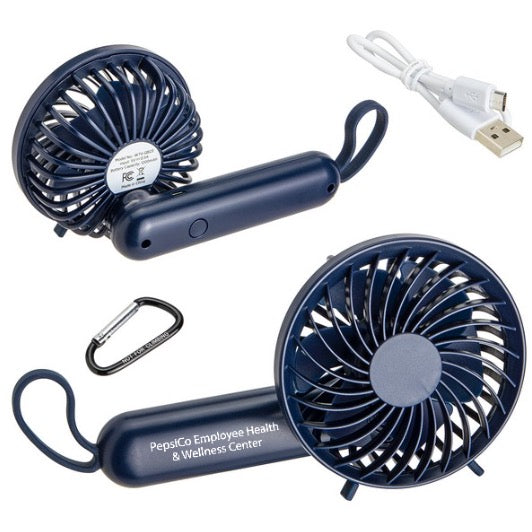Rechargeable Hand Fan with Carabiner