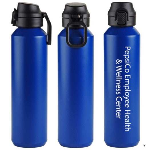 27 oz Recycled Aluminum Bottle with Flip-Top Lid and Carabiner